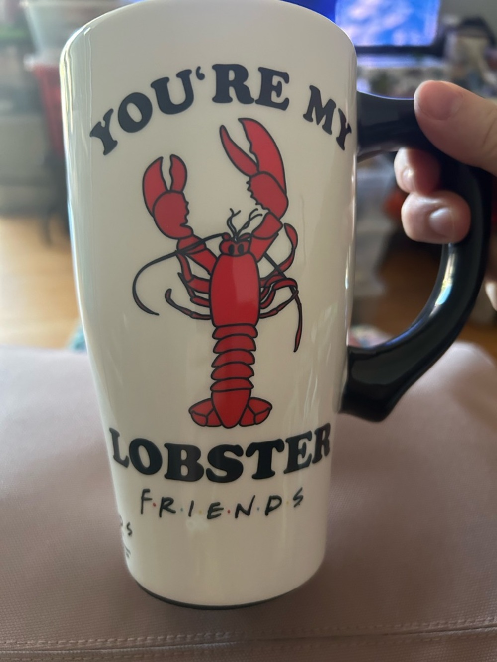 Warner Bros. White Ceramic 'You're My Lobster' Mug with Black Handle